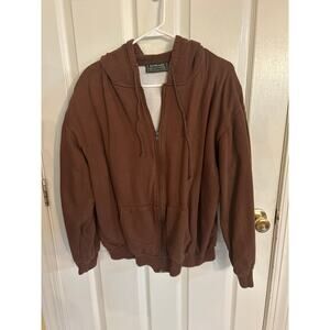 Highland Outfitters  Brown Hoodie Jacket Full Zip Size Large